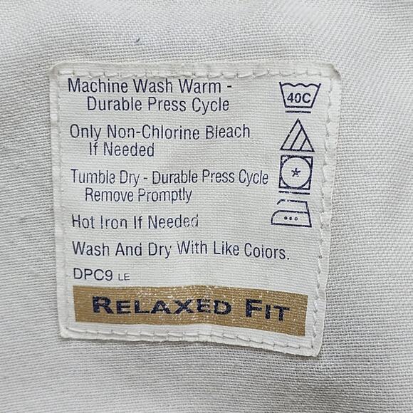 Vintage Dockers Pants Mens W36 L32 Tan Khakis Relaxed Fit Cotton Straight Leg - Picture 8 of 14